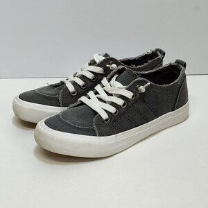 Pop Comfort Fit Sneakers WMNS 6M Distressed Black Denim Upper Casual Style Shoes